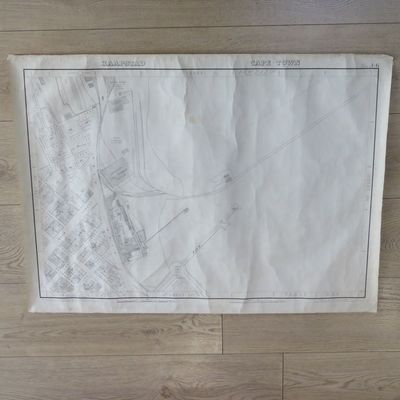1932 Surveyor General map of Cape Town Pier and dockyard - size 77 x 105 cm
