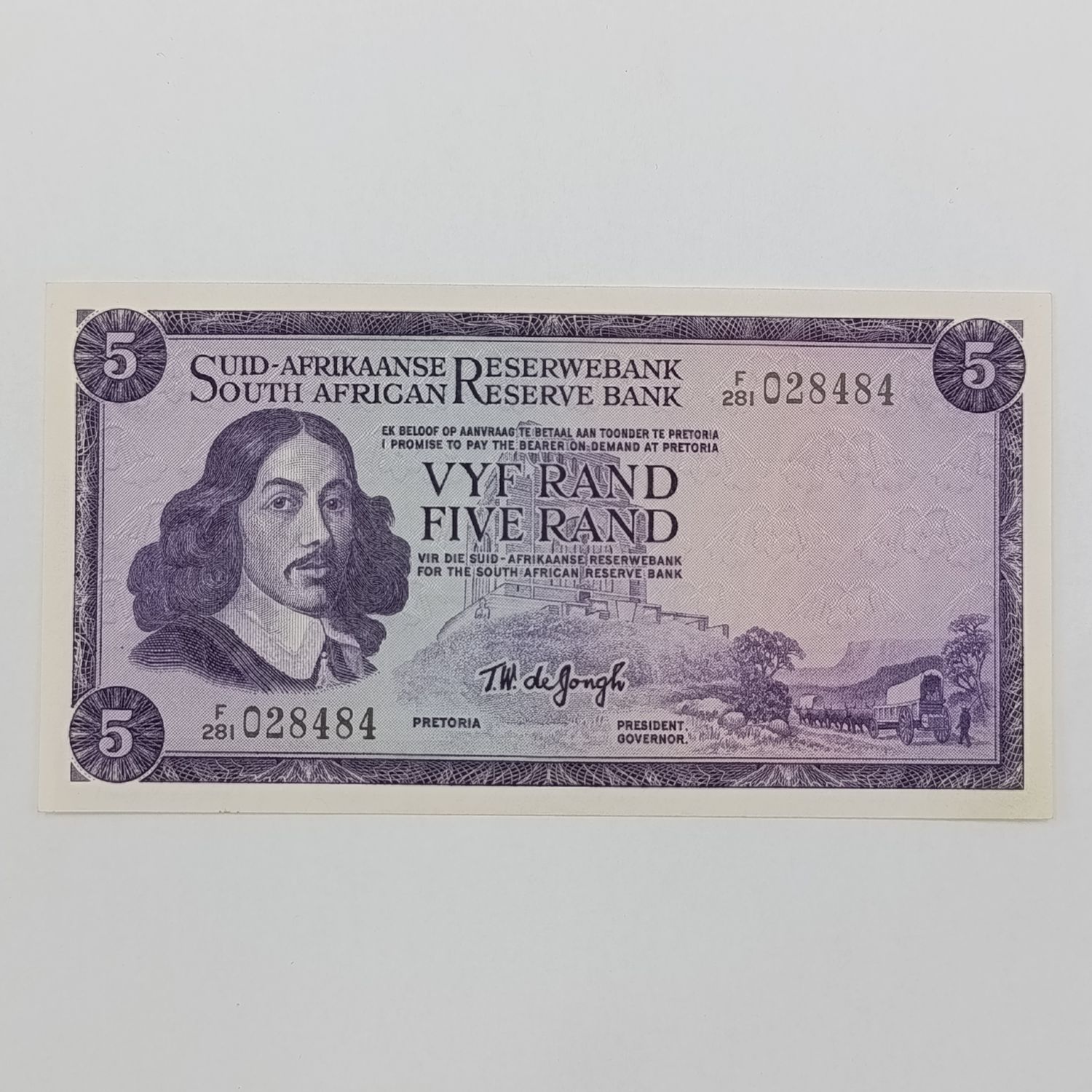 TW de Jongh 3rd Issue R5 banknote uncirculated