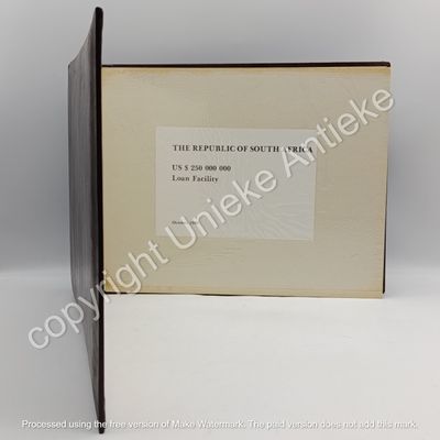 1980 record of use of loan facility to South Africa by the USA. Different projects with photos. Beautiful historical record
