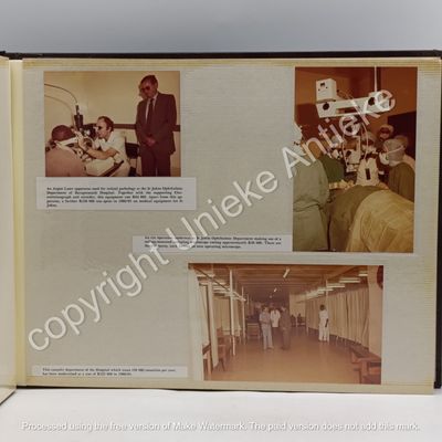 1980 record of use of loan facility to South Africa by the USA. Different projects with photos. Beautiful historical record
