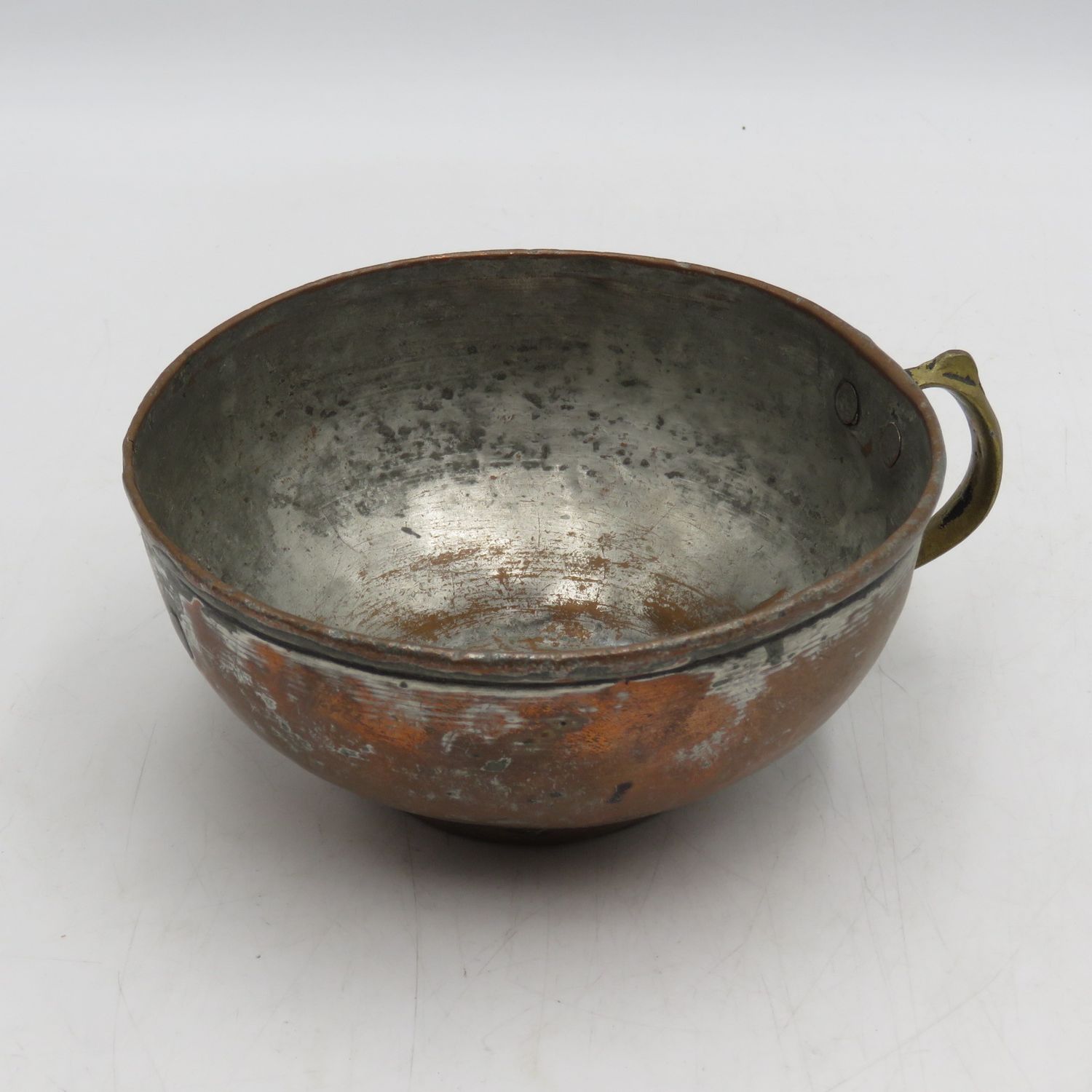 Antique Copper cup with brass handle