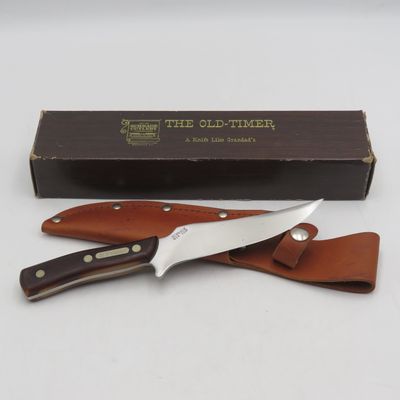 Schrade Old Timer 150T fixed blade dagger knife in box with sheath