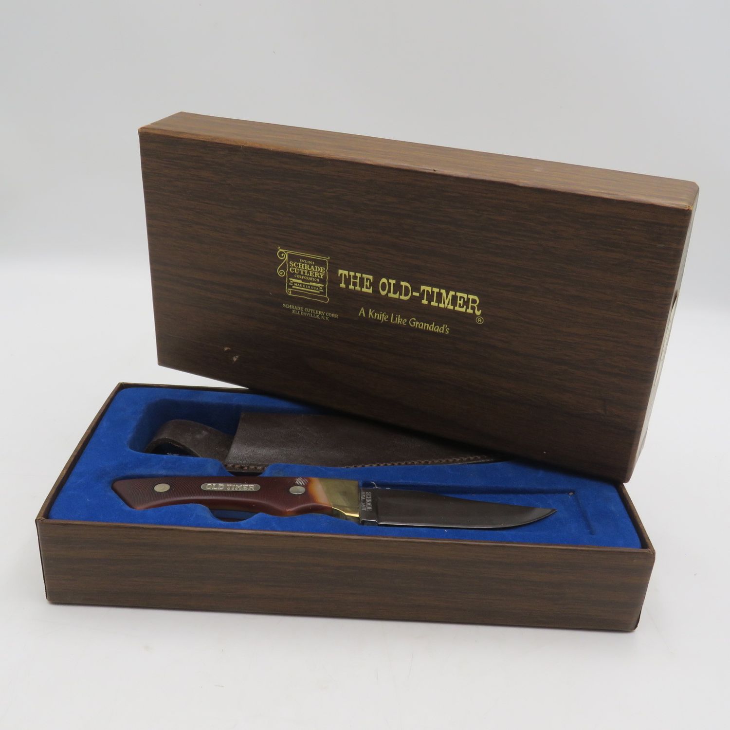 Schrade OLD Timer 140T fixed blade dagger in box with sheath