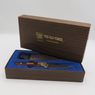 Schrade OLD Timer 140T fixed blade dagger in box with sheath