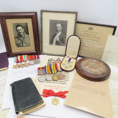 WW1 Military Cross Medal group for Father and Son, Boer War to WW2