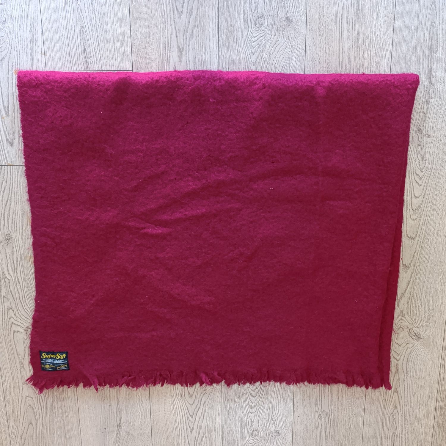 Original Red Goat Mohair blanket - 190cm x 220cm