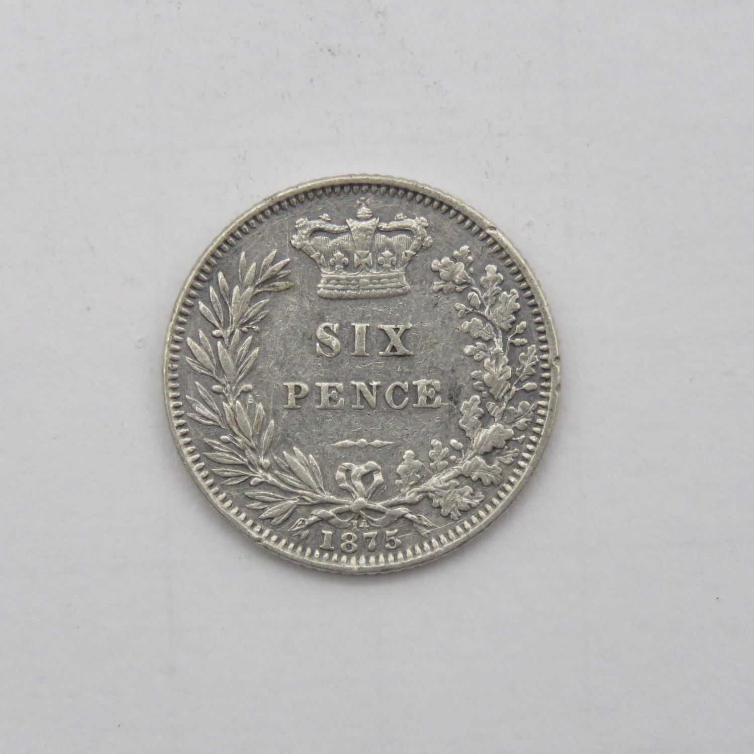 1875 Great Britain six pence XF silver