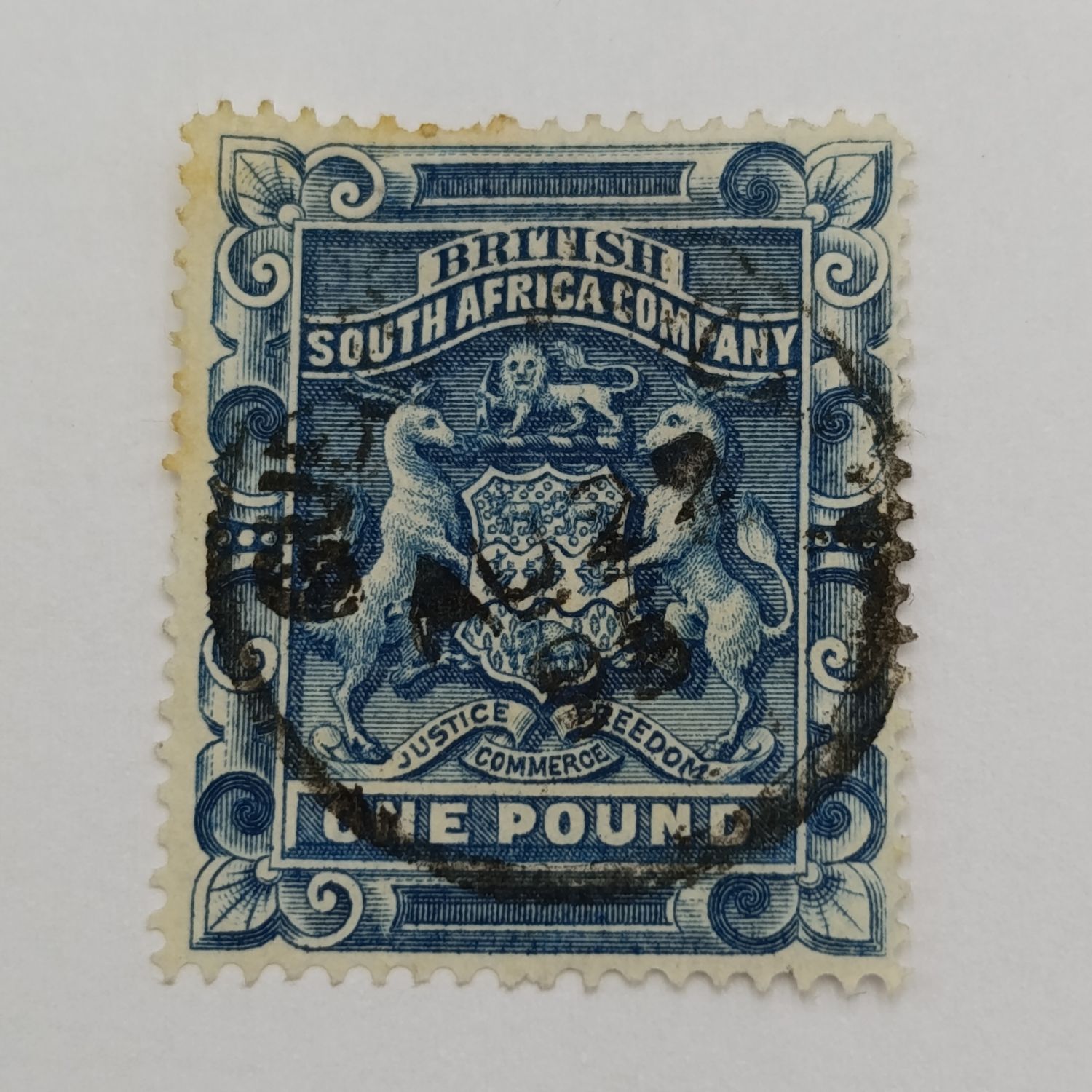 BSA Company One pound stamp used in 1895 - SACC10