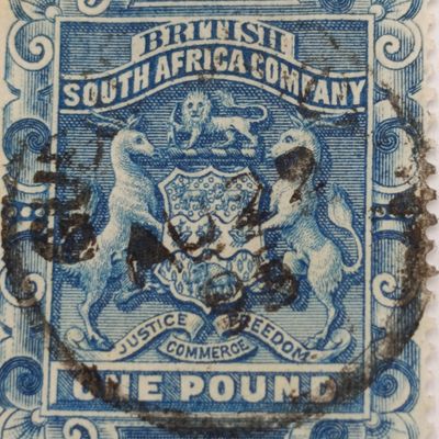 BSA Company One pound stamp used in 1895 - SACC10