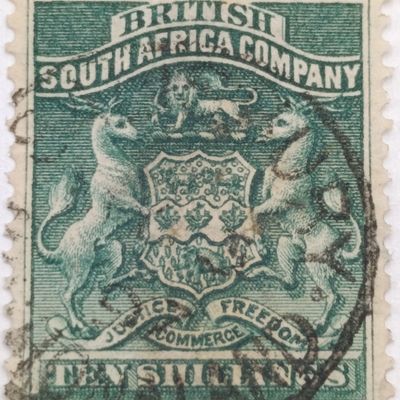BSA Company used 10 shilling SACC9 stamp