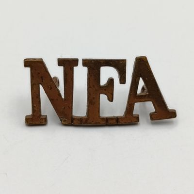 Natal Field Artillery brass shoulder title