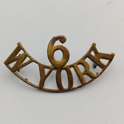 WW1 6th Territorial West Yorkshire battalion shoulder title