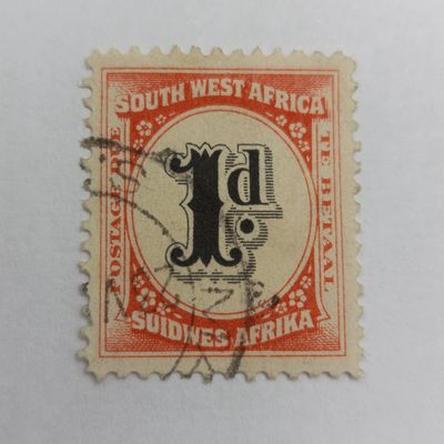 South West Africa Lot of 4 postage due stamps used SACC 47, 48, 49, 50
