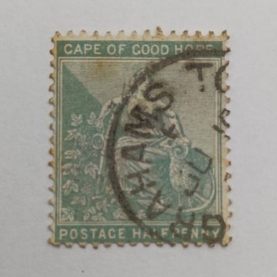 Cape of Good Hope Lot of 4 halfpenny stamps in different shades of green