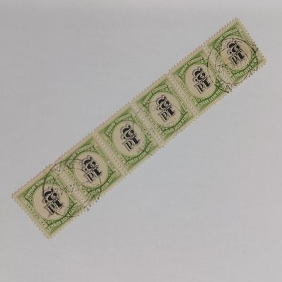 South West Africa SACC 46 Strip of 6 x 1/2d postage due stamps used