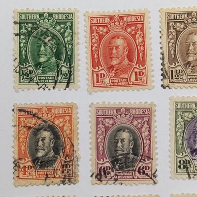 1931 Southern Rhodesia Field Marshall definitive issue incomplete used set with 13 stamps