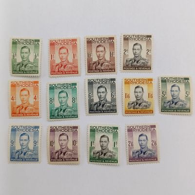 1937 Southern Rhodesia King George 6 Definitive issue mint hinged