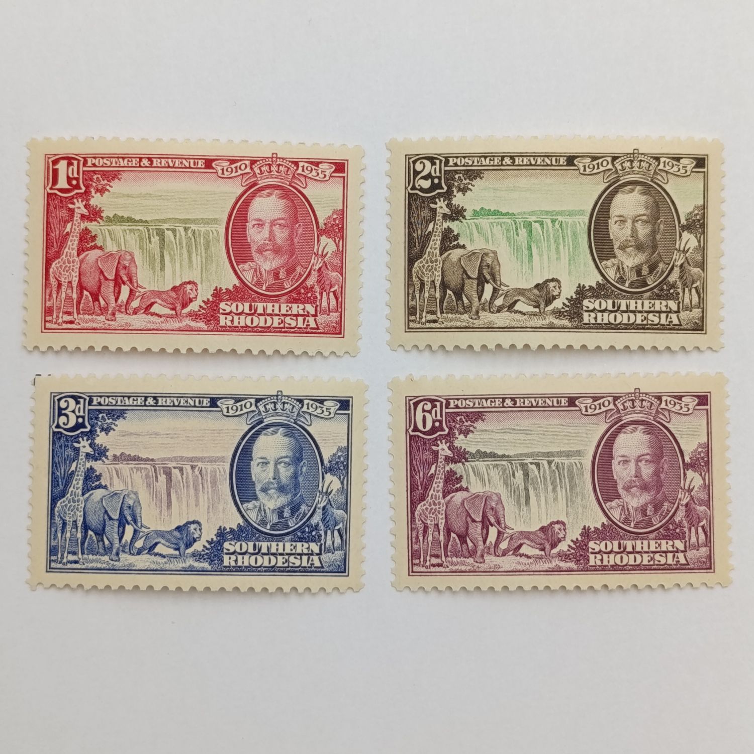 Southern Rhodesia 1935 King George 5 mint hinged stamps