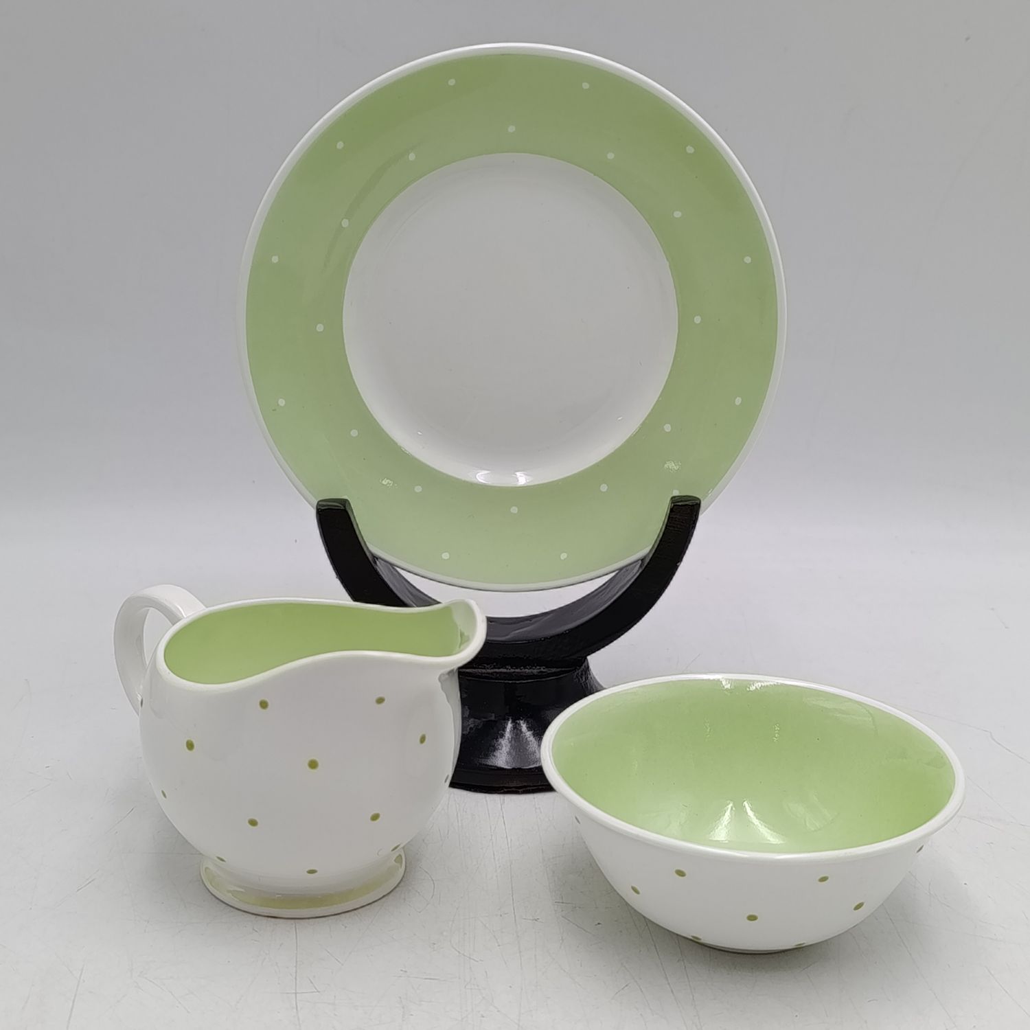 Vintage Susie Cooper bone china milk jug , sugar bowl and saucer