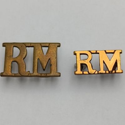 Lot of 2 British Royal Marines shoulder titles