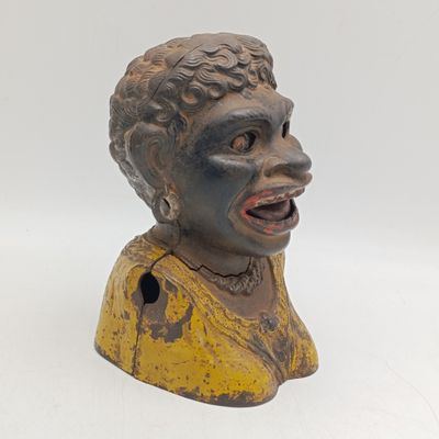Antique Cast Iron Dinah money box - arm missing