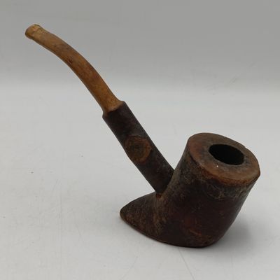 Antique Anglo-Boer war period Viannese cherry wood smoking pipe