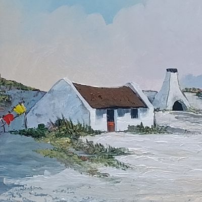 Helena Mommen Beach House oil painting - See sizes in description