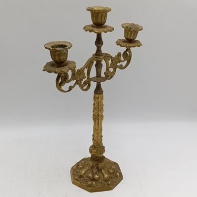 Vintage 3-arm brass candlestick