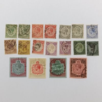 Nyasaland Protectorate 1913 used set - 18 stamps to one Pound
