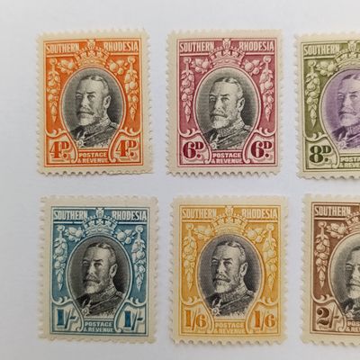 Southern Rhodesia SACC 20-29 Field Marshall Stamps - 4d to 5 shilling mint