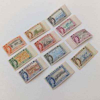 1954 Bahamas definitive issue mint 1/2d to 1 shilling (11 stamps)