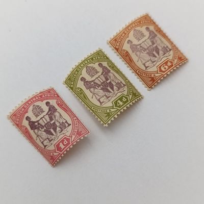 British Central Africa 1901 Crown CA WMK mint stamps