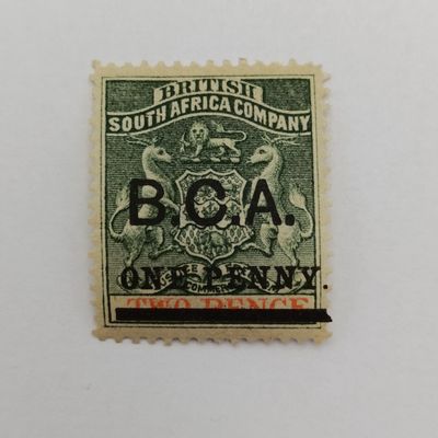 BSA Company Two pence stamp overprinted BCA one penny MH