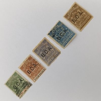 Lot of 5 BSA Company stamps overprinted BCA for British Central Africa