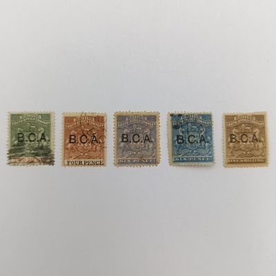 Lot of 5 BSA Company stamps overprinted BCA for British Central Africa
