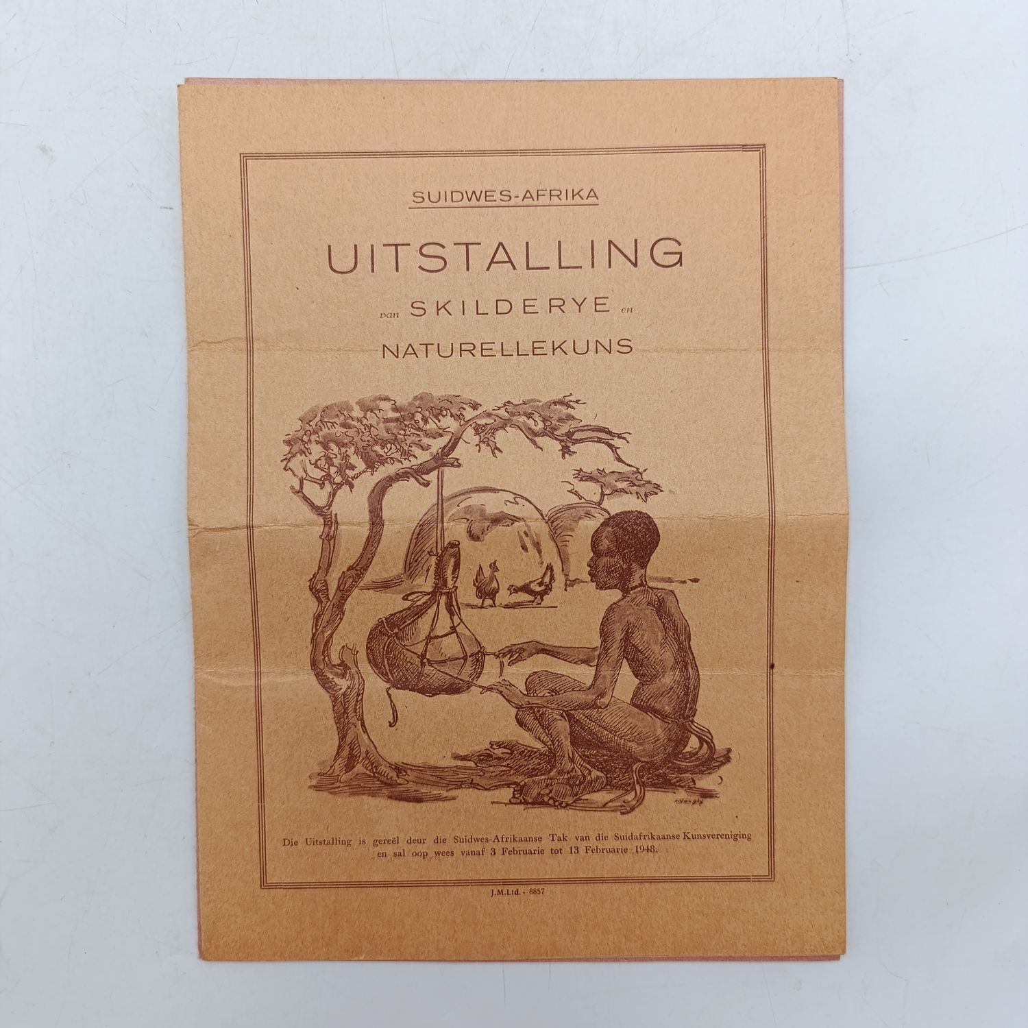 South West Africa 2 Programs (English &amp; Afrikaans) for an Exhibition of Native arts and crafts (3 - 13 Feb 1948)