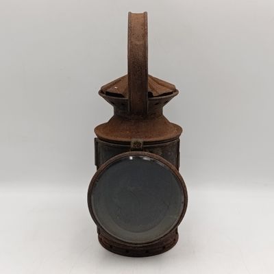 Vintage SA Railways signal lamp - no burner - door latch broken