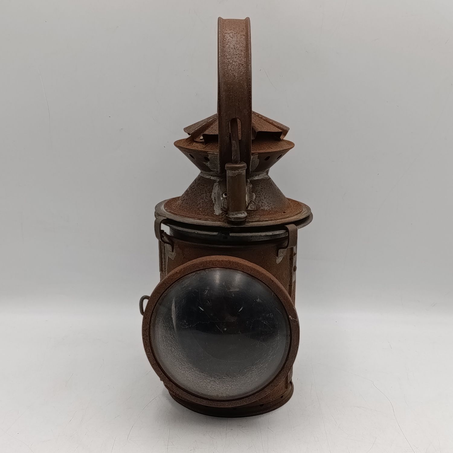 Vintage SA Railways signal lamp with original burner - door latch broken