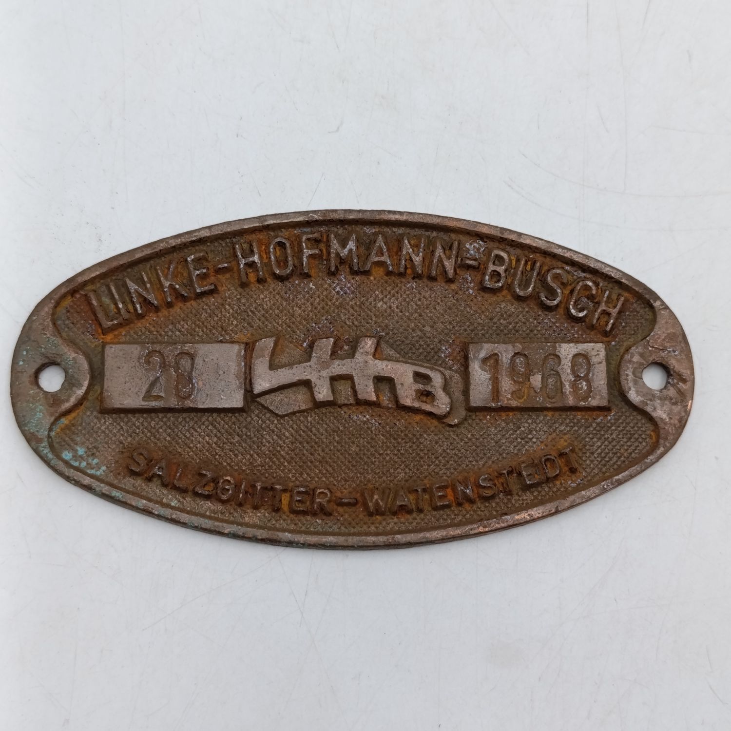 1968 Linke - Hofmann-Busch No.28 German Brass makers plate