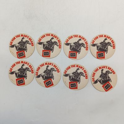 Lot of 8 vintage Carling Black Label coasters