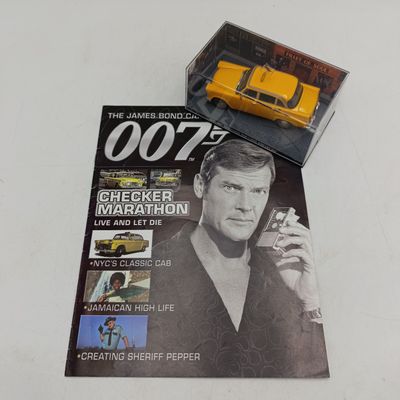 James Bond 007 Checker Marathon taxi model car with booklet - Live and Let die