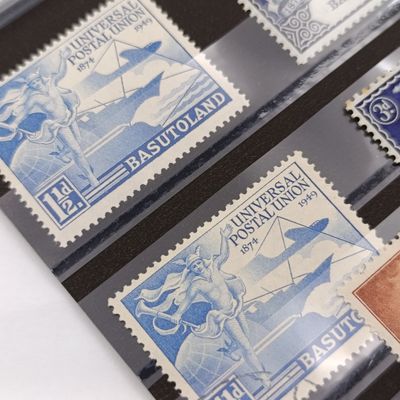 Basutoland 75th Anniversary of UPU - mint hinged and used sets - SACC38-41