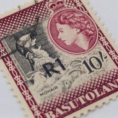 Basutoland QE2 10 Shilling type 3 stamp