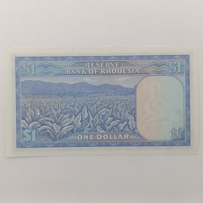 Rhodesia 1 Dollar uncirculated banknote - 2 August 1979 - Bird watermark