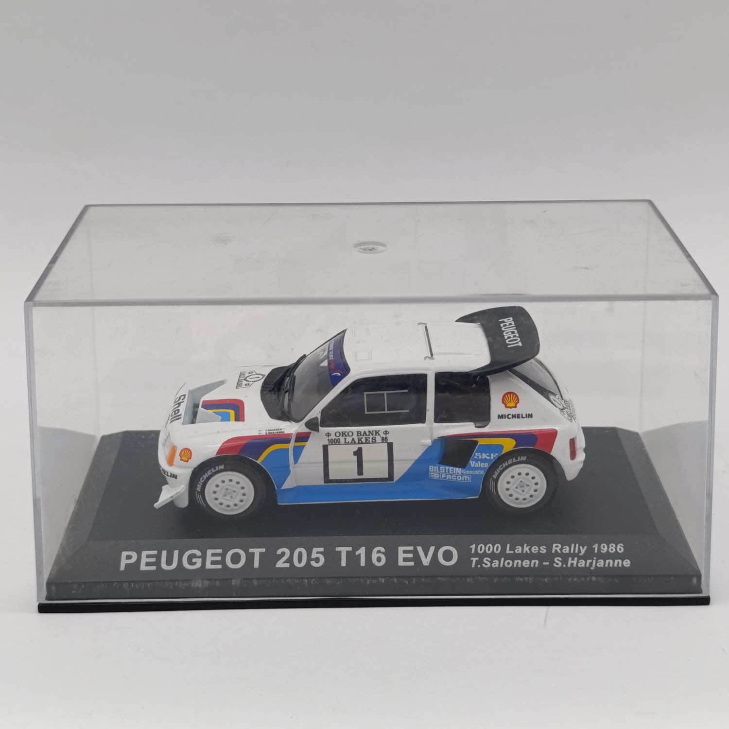 Peugeot 205  T16 EVO 1986 die-cast rally model car - scale 1/43
