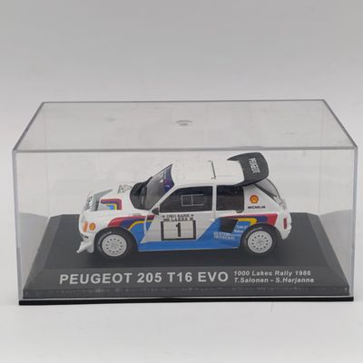 Peugeot 205  T16 EVO 1986 die-cast rally model car - scale 1/43