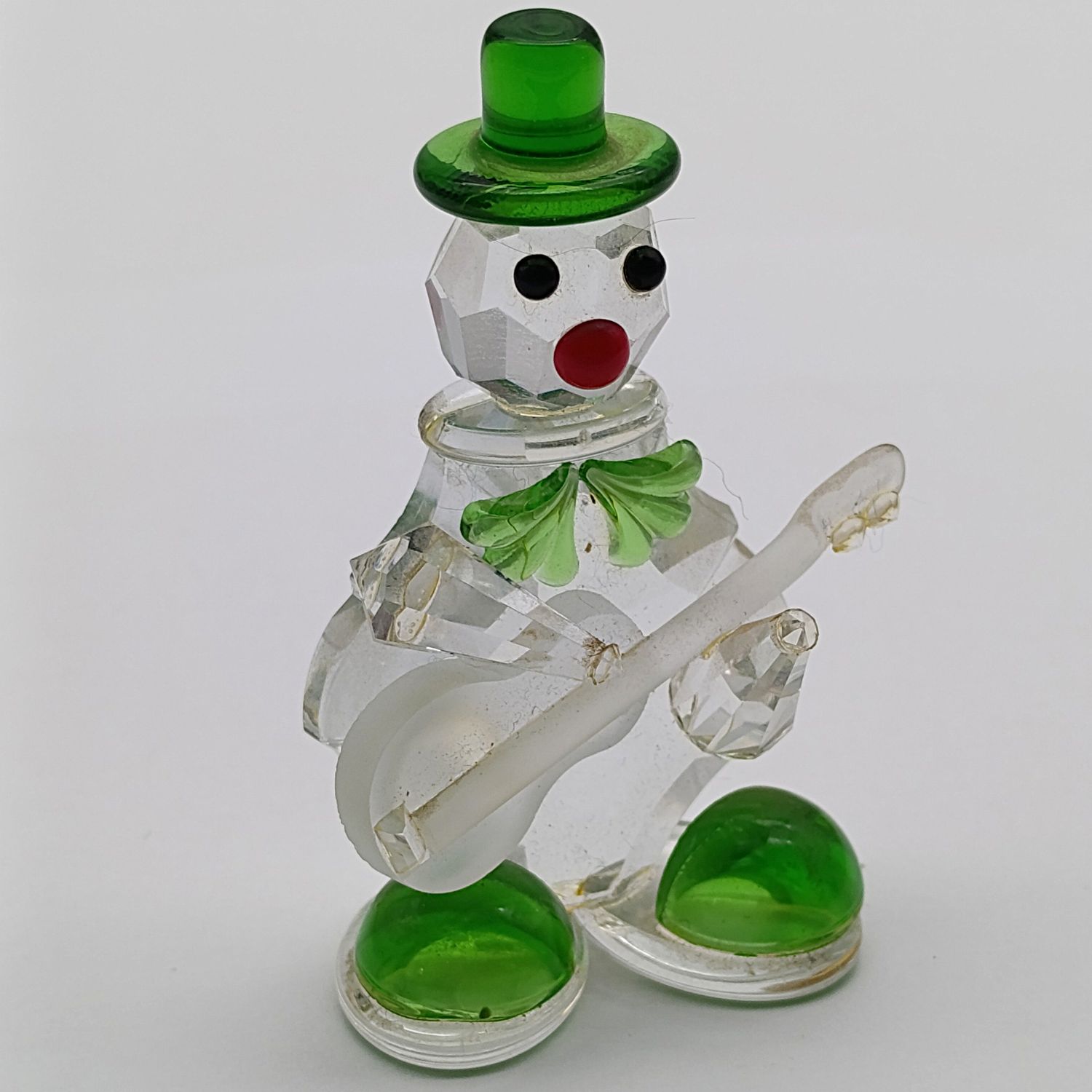 Preciosa Crystal clown with guitar figurine