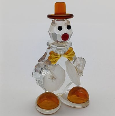Preciosa Crystal clown with symbals figurine