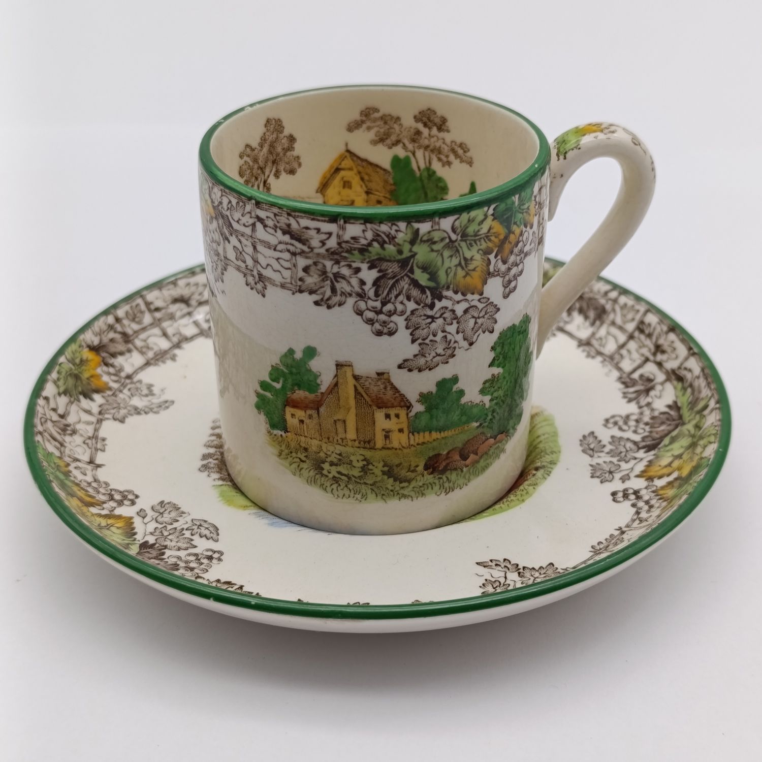 Vintage Copeland Spode Byron demitasse duo cup and saucer