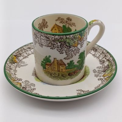 Vintage Copeland Spode Byron demitasse duo cup and saucer
